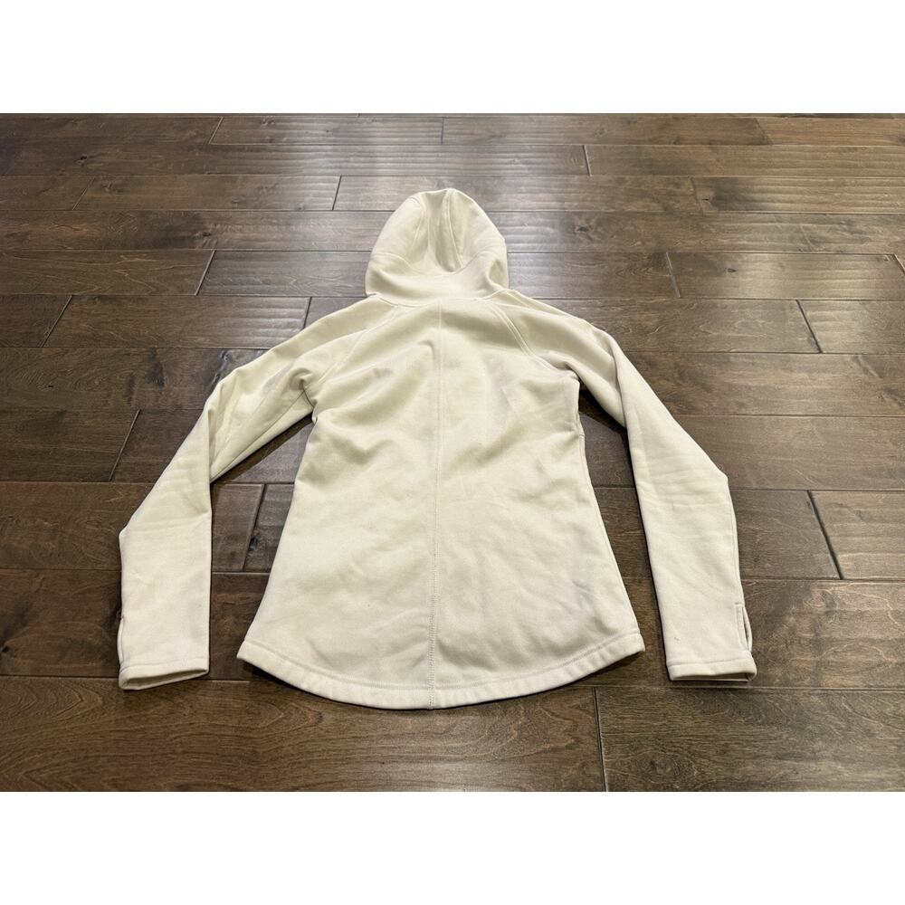 The North Face Womens Cream Ivory Full Zip Lightweight Hooded Fleece Jacket XS - Picture 3 of 9